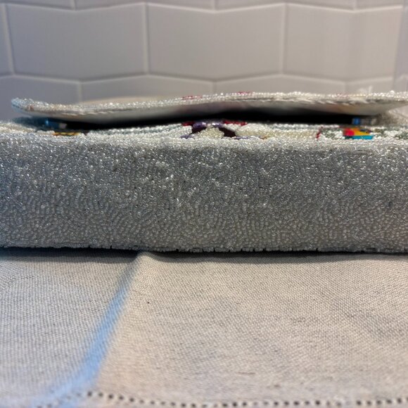 Viral Snow Skiing Beaded Bag - Winter White & Multicolor - Made in India - ⛷️❄️ - Picture 6 of 11